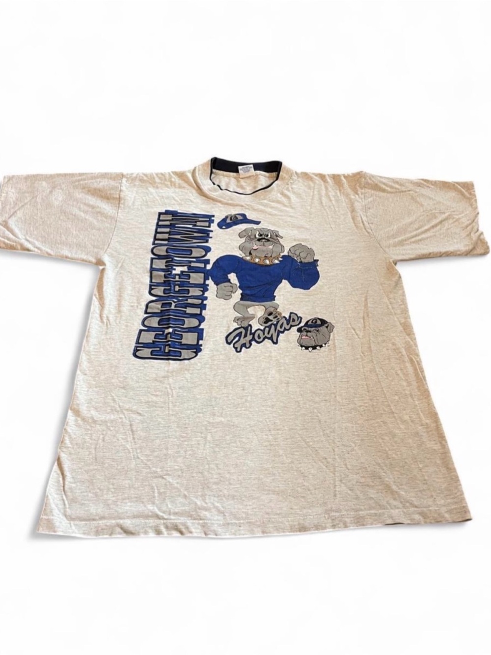 Vintage Men’s 90s Girardin Georgetown Hoyas Bulldog Shirt College Size XL